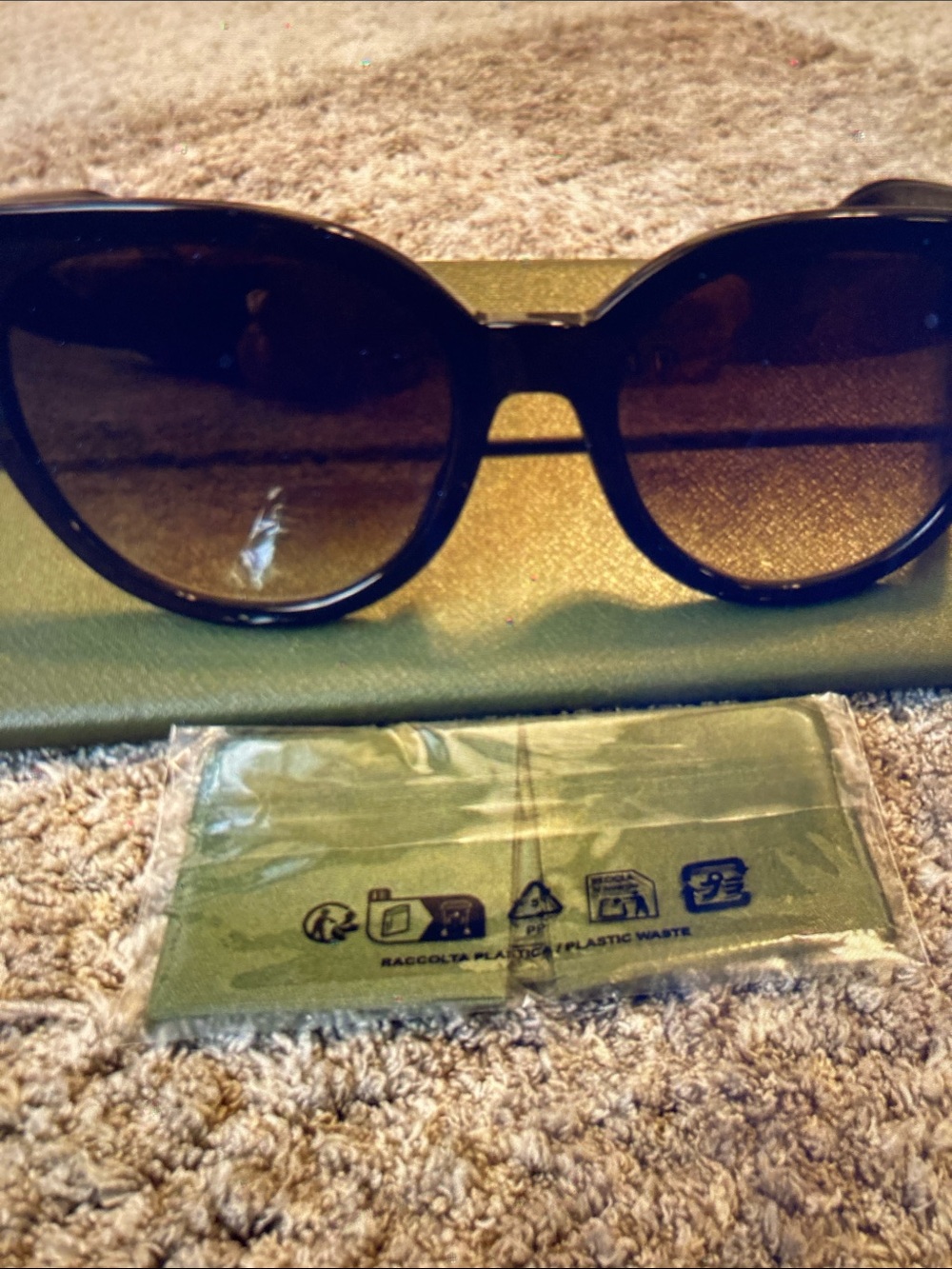LONGCHAMP 53-19-140 Classic Black Cat Eye Sunglasses - Black Lenses